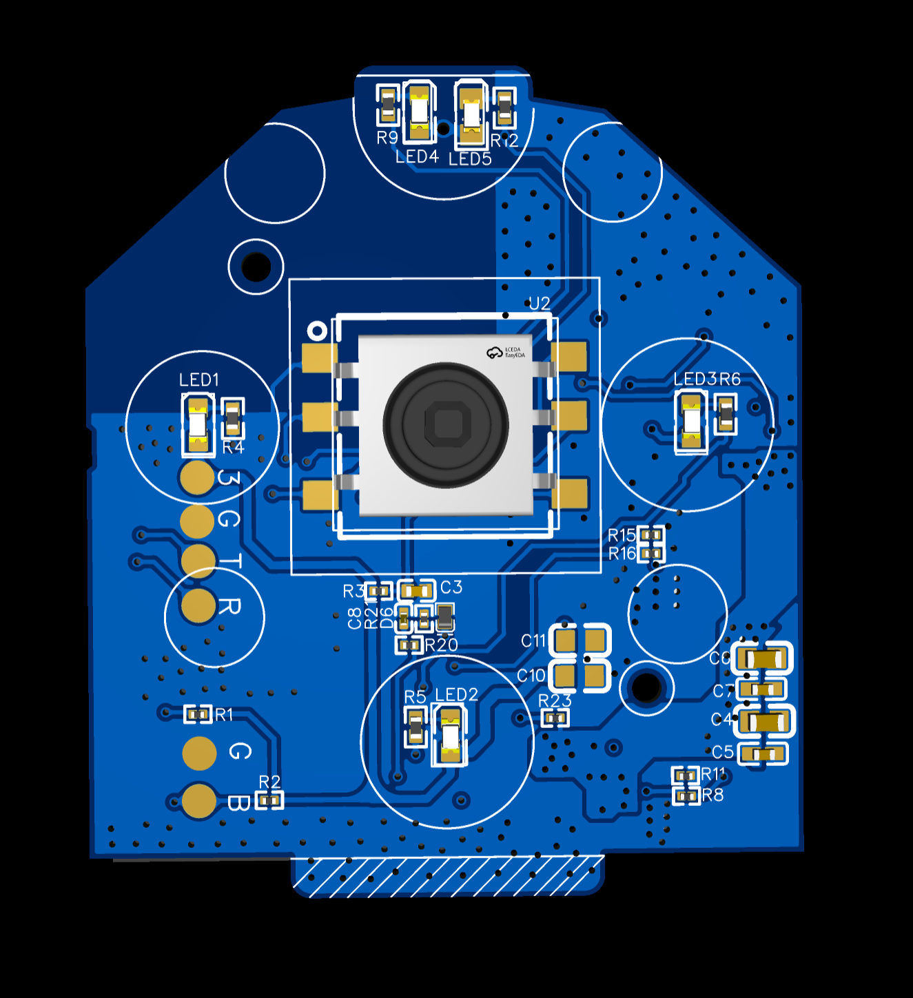 Joystick side of the same Pulsar control board design